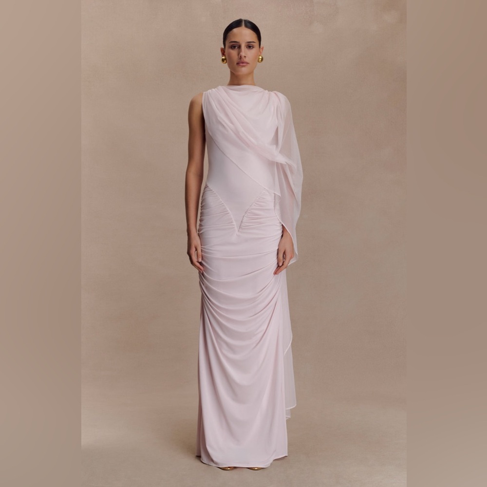 Meshki Elegant Pink Evening Gown